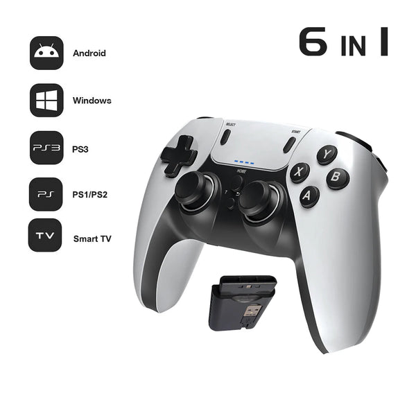 Controle de jogo sem fio para PS1 PS2 PS3 PC Android Controle sem fio para videogame Console de videogame portátil
