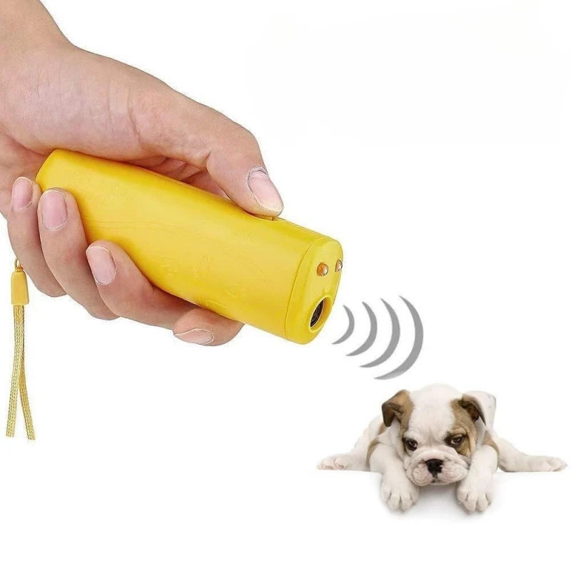 Dispositivo 3 em 1 para Repreensão de Cães | Treinamento Antilatido com Lanterna | Repelente para Cães ao Ar Livre