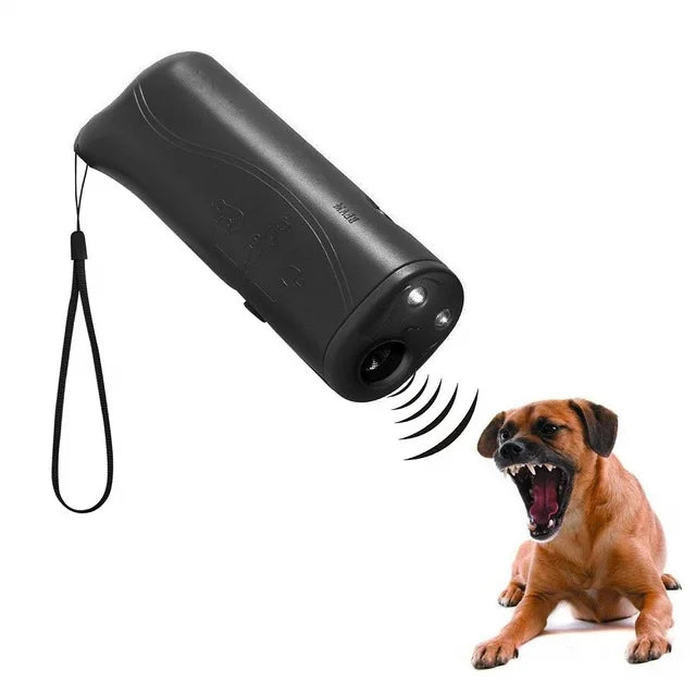 Dispositivo 3 em 1 para Repreensão de Cães | Treinamento Antilatido com Lanterna | Repelente para Cães ao Ar Livre