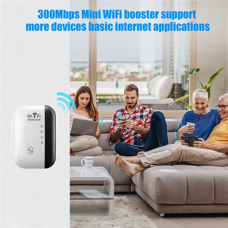 Repetidor WiFi 300Mbps – Amplificador e Extensor de Sinal WiFi de Longo Alcance