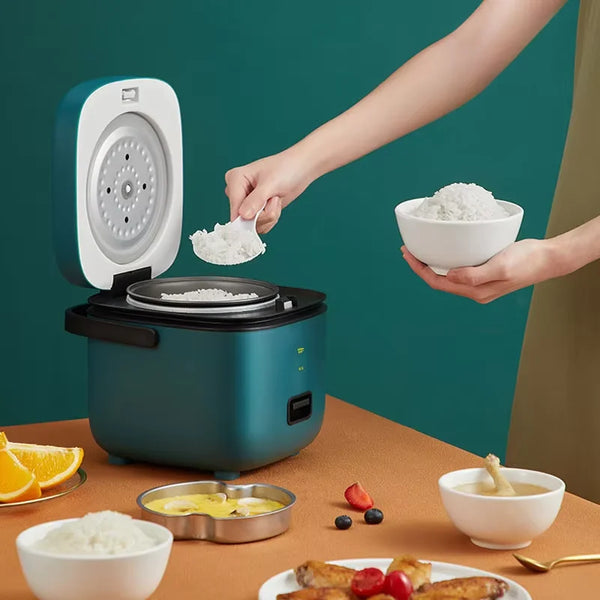 Panela de arroz pequena para dormitório - panela  inteligente a vapor, ideal para 1-2 pessoas.