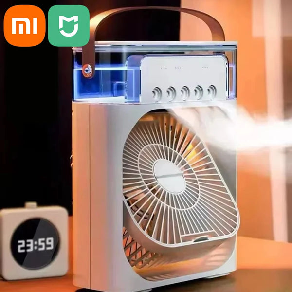 Ventilador Ar Condicionado Doméstico  3 em 1  Pequeno Ar USB Ventilador Elétrico Xiaomi MIJIA