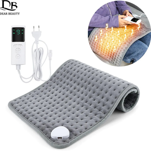 Almofada de Aquecimento Elétrica 30x59 cm à Prova d'Água – Alívio da Dor e Fisioterapia